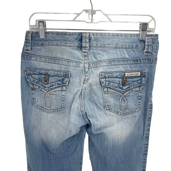 Calvin Klein Jeans Women's Straight Leg Medium Wash Stretch Denim Blue Size 4 - Picture 5 of 10